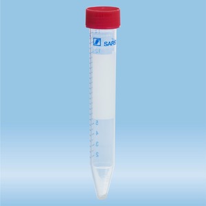 Rör m skruvlock 15 ml, 120x17 mm, sterilt, i frigolitställ