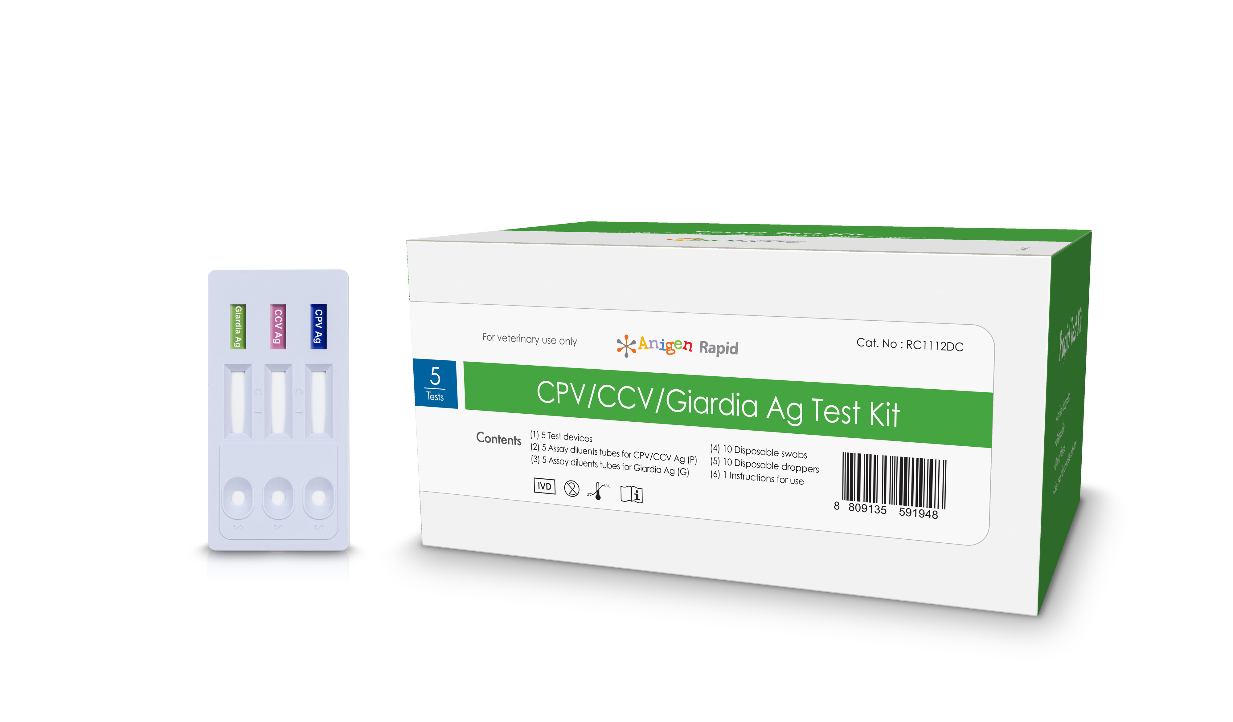 Snabbtest CPV-CCV-Giardia Ag Test Kit